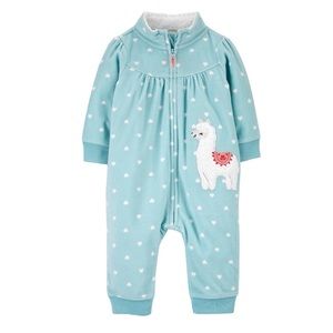 Carter's Child of Mine Baby Girls Llama One Piece Pajamas